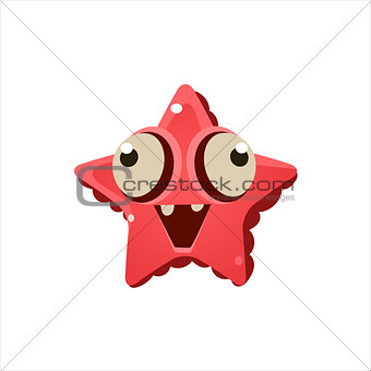 Pink Seastar From Above