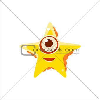 Yellow Starfish From Above