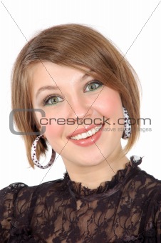portrait of the attractive smiling girl