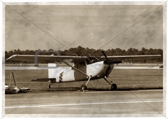 amateur plane on airstrip