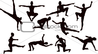 Martial Art Silouettes