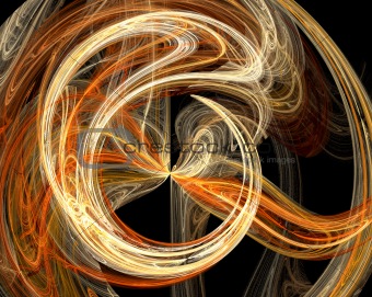 Orange abstract burst design