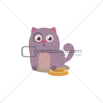 Cat With Empty Plate