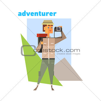 Adventurer Abstract Figure