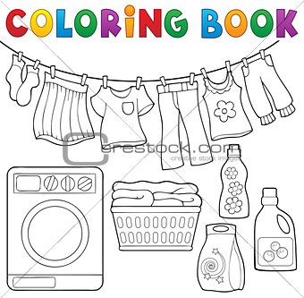 Coloring book laundry theme 2