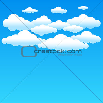 cartoon blue clouds