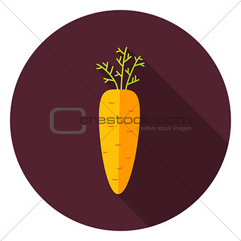 Garden Carrot Vegetable Circle Icon