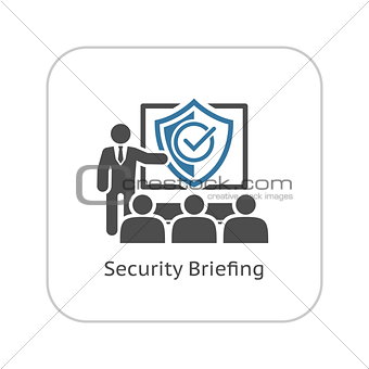 Security Briefing Icon. Business Concept.