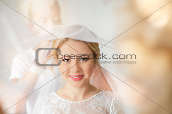 Portrait of the bride close-up