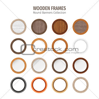 Wooden Round Frames Set