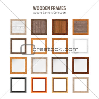 Wooden Square Frames Set