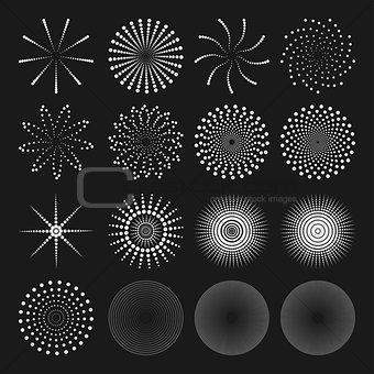Dot shapes, vector set