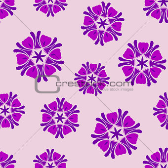Seamless background lilac boho chic