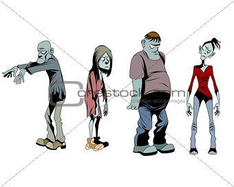 Four zombies set