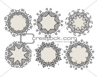 Set of ornamental frames for your design