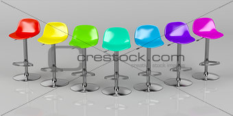 Colorful bar stools