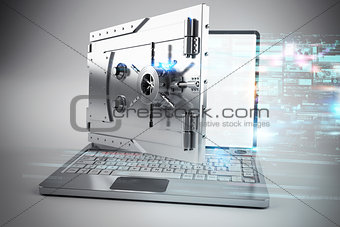 3D illustration of Online secure banking