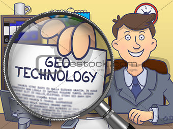 Geo Technology through Lens. Doodle Design.