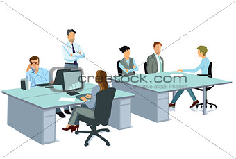 Office work in a team