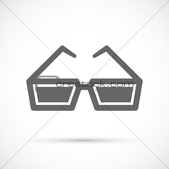 Cinema glasses icon
