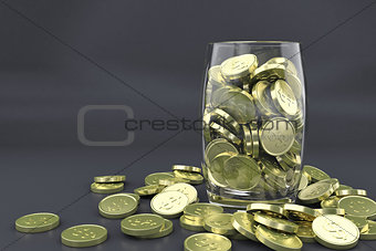 Money golden coins