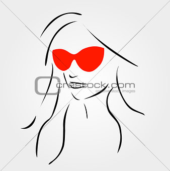 Stylish girl wearing shades