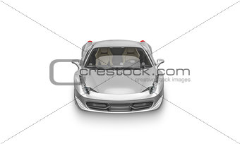Super sport car on white background