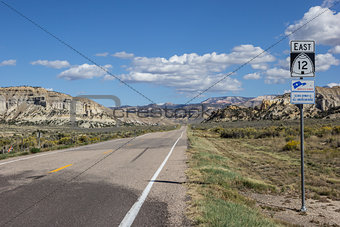 Empty highway 12 in Utah