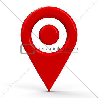 Red map pointer dot