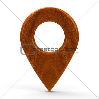 Wooden map pointer