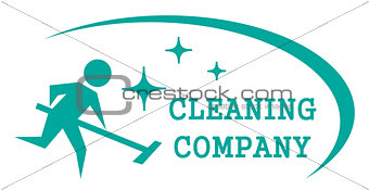 blue cleaning symbol
