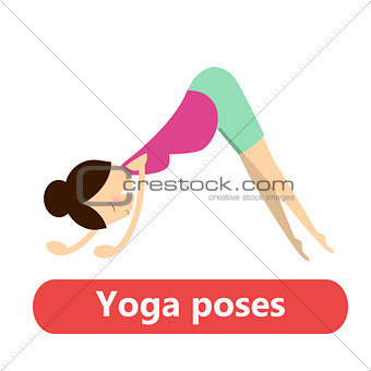 illustration of simple yoga poses for pregnant woman for sport activity and relax