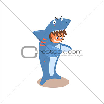 Boy Desguised As Shark