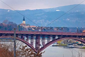 Maribor bridge on Drava river