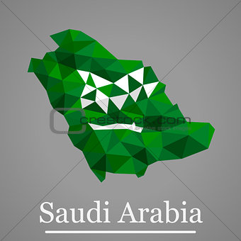 Geometric vector map of Saudi Arabia