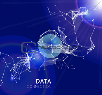 Abstract network connection background