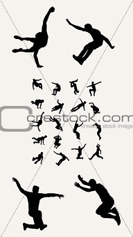 Silhouettes Tricking Parkour