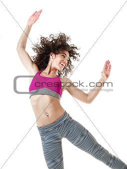 woman dancer dancing fitness exercises