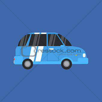 Blue Electric Car