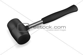 Black rubber sledgehammer