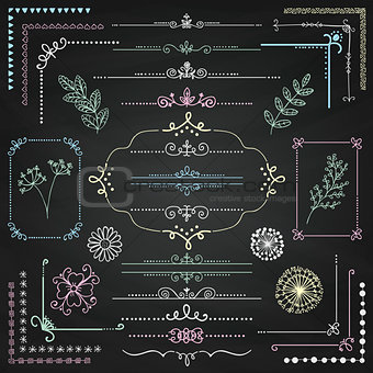 Vector Hand Sketched Rustic Design Elements, Dividers