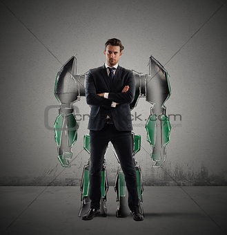 Robot businessman