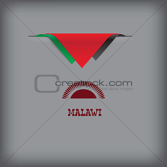 Banner Malawi with the national symbols