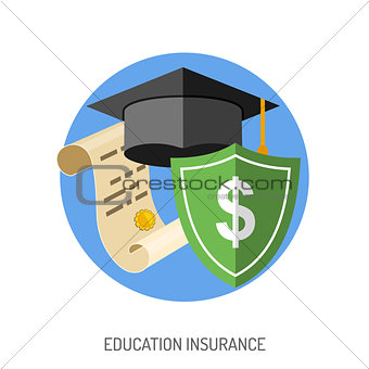 Education Insurance Flat Icon