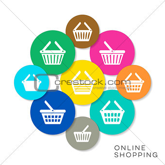 Vector online shopping icons