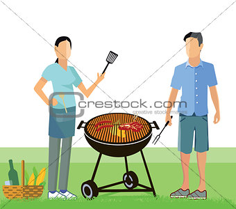 Barbecue party and picnic