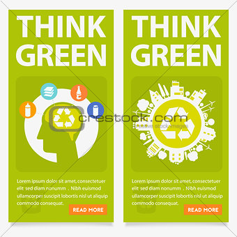 Vector Green Eco Banners
