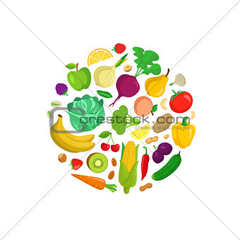 Vegetables round composition.