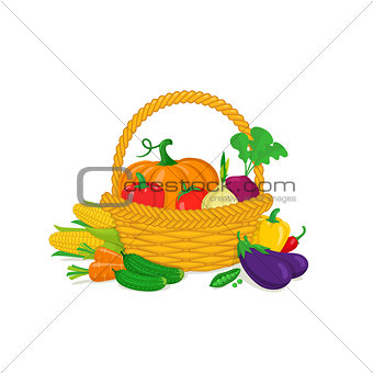 Vegetables in a basket.