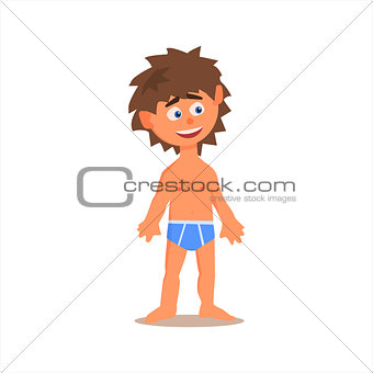 Little Boy In Underwear